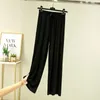 Vêtements de nuit pour femmes Modal Pyjama Large Jambe Mop Pantalon Long Pour L'été 2023 Mince Taille Haute Lâche Tube Droit Drapé Vêtements De Mode Coréenne