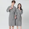 Kvinnors sömnkläder Kvinnors mantel Waffle Cotton Bathrobe Winter Pyjamas Bath Spring and Warm Suit badjas kvinnliga kläder 2023