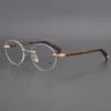 fashion Japanese-style handmade glasses male business plate eyeglass ultra-light frameless myopic flat lens female