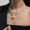 Catene KAITIN collana di perle multistrato vintage francese moda donna versatile temperamento a catena lunga collare all'ingrosso