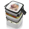 Dinnerware Tattooed Walrus Double Layer Bento Box Salad Portable Picnic Tattoo Flash Coastal