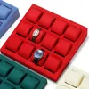 Watch Boxes Velvet Storage 12 Slots Case Holder Mechanical Watchmaker Box Watches Display For Store Gift