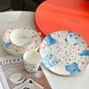 Luxury designer cartoon children's dinnerware sets Include 2 dishes 2 plates and 2 Cups with high quality material 6 pieces for 1 set and gift box Christmas gifts