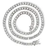 Hot Selling Hip Hop Zircon Tennis Chain Popular Jewelry a Row of Diamond Men's and Women's Necklace Bracelets