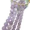 Lösa ädelstenar Fina naturliga lavendel lila Amethyst Quartz runda ädelstenpärlor för smycken som gör DIY -armbandhalsband 6/8/10mm 1Strand