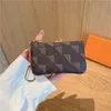 Portafogli firmati 7 colori Borsa Portachiavi Anello PORTACHIAVI Portamonete Porta carte di credito in pelle Damier Donna Uomo Portamonete con cerniera piccola Portafoglio