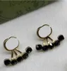 Créateurs de bijoux à la mode Boucles d'oreilles pendantes de luxe en argent plaqué Boucles d'oreilles pour femmes Boucles d'oreilles classiques en or avec lettre