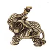 キーチェーンヴィンテージブラス縁起の良い象ペンダントキーチェーンメタル動物家具装飾キーチャインFier22