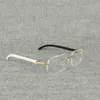 2023 Designer de mode nouvelles lunettes de soleil en bois naturel carré cadre clair hommes corne de buffle surdimensionné lunettes optiques sans monture pour femmes lunettes de lecture Oculos