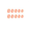 Falska naglar limmade färg enkel medium rektangulär nagel avtagbar bärbar förbättring spets kort