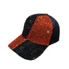 Berretto da baseball Cappello da donna Berretto tempestato di diamanti fatto a mano di alta qualità Moda per bambini All-match Face Display Piccolo baseball lucido