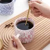 Kubki 340 ml koreańskie ins modowy atrament atrament kubek kubki kawy kubki ceramiczne filiżanki herbaty piwo picie hurtowe