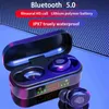 V8 TWS Wireless Earphones Bluetooth Earphone 5.0 9D Bass Stereo Waterproof Earbuds Handsfree Headset With Microphone Charging Case