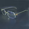 Скидка 20% для роскошных дизайнеров без оправы очки моды прозрачные очки Desinger Clear Gold рама Espejuelos Mujer Glasses for Womenkajia