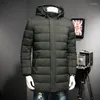 Piumini da uomo Plus Size 2023 Giacca invernale calda di alta qualità Capispalla casual antivento Spessa Cappotto medio lungo da uomo Parka 8XL 7XL