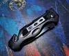 Multi function Folding Knife Portable Camping Knife Stainless Steel Pocket Knife Outdoor EDC Tool Cutter Blades Fruit Knifes Black