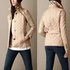 Women's Jackets Wholesale New Women Jacket Winter Autumn Coat fashion cotton Slim Jacket British Style Plaid Quilting Padded Parkas 2023 Z230818