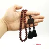 Strand Natural Zambiya Sandal Ağacı Tasbih 33 Boncuklar Adamın Misbaha Kan Bilezikleri Sürekli Güncellendi