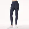 Luu feminino leggings roupas femininas de duas peças de cintura alta de cintura abdominal Exercício de fitness yoga emagrece calças cortadas correndo correndo