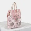 Crystal Flower Dinner Bag Italian Velvet Full Hand Drill Bag Banquet Bucket Bag Autumn And Winter Velvet Bag With Diamonds