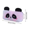 Stor kapacitetsskrivning levererar dragkedja Pouch Pousa Panda Pencil Case Plush Bag