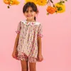 의류 세트 아이의 옷 여자의 옷 ba 브랜드 여름 아기 소녀 복장 세트 꽃 프린트 티셔츠와 반바지 귀여운 블라우스 패션 디자이너 1-10y