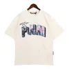 T-shirt da uomo t T-shirt Graffiti Top Palms Palmangel City Designer Limited Inkjet Letter Printing Barca a vela da donna Maniche corte Designer casual Camicie da uomo