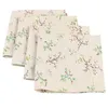 Table Napkin 4PCS 40x40CM Floral Printed Cloth Napkins Japanese Style Dinner Dish Towel Wedding Restaurant Bar Mat Serviette De