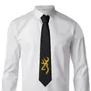 Bow bağları moda kahverengi boyun kravat erkekler için kişiselleştirilmiş ipek tabancalar kravat için kravat