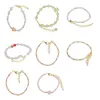 Link Armbänder Schmetterling Charme Stretch Für Frauen Imitation Perle Perlen Armband Handgemachte Elastische Seil Schmuck 2023 Großhandel