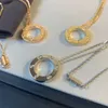 Kadınlar aşk kolye tasarımcısı takı zinciri yüksek kaliteli versiyonu elmas kolye altın gümüş solma olmadan galvanik gül Doğum Günü Partisi Düğün Kolyeler