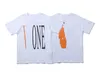 2023 Projektantka T-shirty List wydrukowane Tree Street Vlones TEE BIG V MĘŻCZYZNA KOBIETA Kobiety Hip Hop Style krótkiego rękawu Czarne białe pomarańczowe koszulki