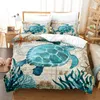 Bedding Sets Bed Linen Set King Size Dropship Duvet Cover Bedroom 3D Print Undersea World Home Textile Double Kid Quilt