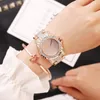 Relojes de pulsera para mujer, relojes de pulsera de acero inoxidable con diamantes completos, relojes de cuarzo informales de lujo para mujer, relojes de pulsera para mujer