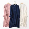 Vêtements de nuit pour femmes Kimono peignoir Costumes traditionnels japonais pour femmes chemise de nuit maison porter coton Yukata grande taille lâche solide