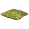 Taie d'oreiller YO-2 X Feuille-Motif Satin Couverture Pour Canapé Coussin Voiture/Lit 43 43 cm --- Vert Olive