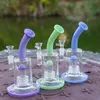 4 Colors Dome Perc Thick Glass Bong Hookahs Wheel Filter Heady Glass Oil Dab 14Female Joint Bongs Birdcage Percolator Splash Guard Water