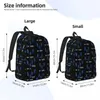 Backpack Blue Messied Laptop Men Women Basic Bookbag For School College Student Football Bag