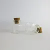 Vorratsflaschen 7 ml leer klares Mini-süßes Glas mit Korken DIY 7 ml transparente kleine dekorative Fläschchen Anhänger 100 Stück