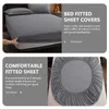 Bed Skirt Grey Mattress Cover El Fitted Sheet Comfy Cotton Covers Protective Pure Protector