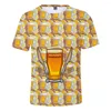 T-shirt da uomo Beer Day T-shirt 3D Uomo/Donna T-shirt stampata moda estiva manica corta Top Taglie forti