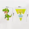 Dinosaur Banner Happy Birthday Flags Theme Party Pull Flag Birthday Letter Dinosaur Bunting Decoration 122394