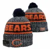 Homens malha algemado pom gorros chicago chi bobble chapéus esporte malha chapéu listrado lateral lã quente beanies boné para mulher a10