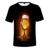 T-shirts pour hommes bière jour 3D T-shirts hommes/femmes à manches courtes été mode impression T-shirts hauts grande taille