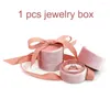 Sacchetti per gioielli Colore rosa Dolce Anello di fidanzamento Confezione regalo Espositore per fiocco di nozze Espositori per accessori moda