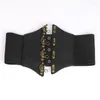 Cinture Retro di grandi dimensioni con sigillo da donna, ampia cintura in vita decorativa Steampunk per abito da corsetto con senso di design multidimensionale