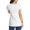 Dresses Maternity Dresses Womens Maternity Tops Short Sleeve Striped Tunic Casual Pregnancy TShirt Maternity Clothes Comfy Flattering Sum