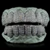 Hiphopanpassade tänder Moissanite Silver Grillz 10 Topp 10 botten Iced Out VVS Diamond Moissanite Grillz