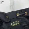 PRA BAG Designer luksusowy duet re-nelon czarny glace cielę skórzana małe wiadro torba crossbody 1BH038 TOTE BAG 7A Najlepsza jakość wysokiej jakości wysokiej jakości