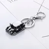 Nyckelringar Söt strass kristallröd mini bil Keychain 3D -modell Key Chain Ring Holder Pendant Keyring